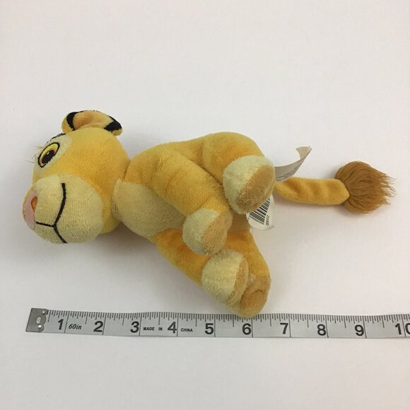 Disney Lion King Simba Lion Cub Plush Sitting Embroidered Eyes Preowned - Picture 6 of 6
